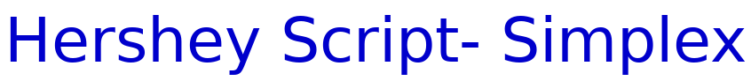 Hershey Script- Simplex font